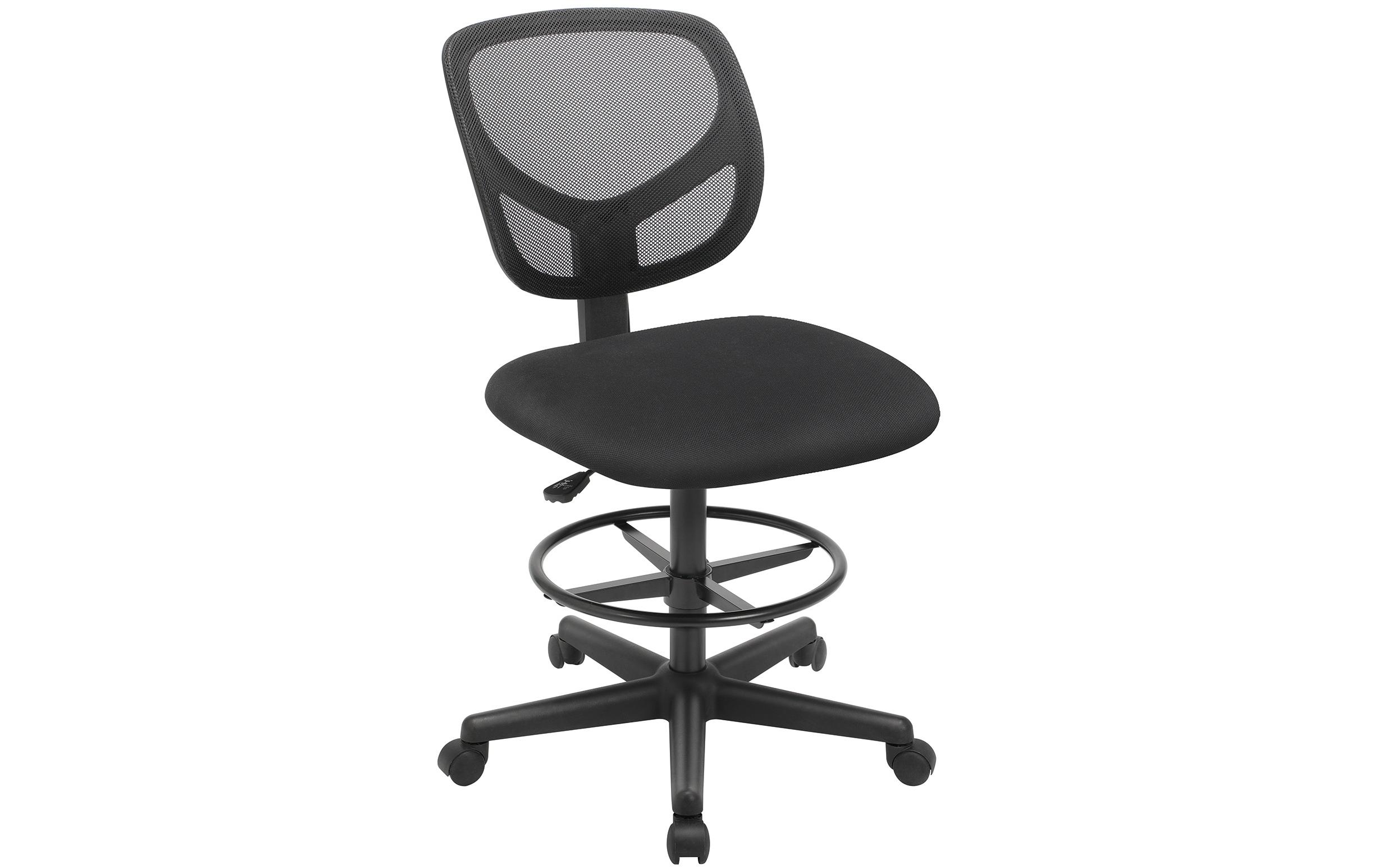 Songmics Bürostuhl mit Fusskreuz, Schwarz 2