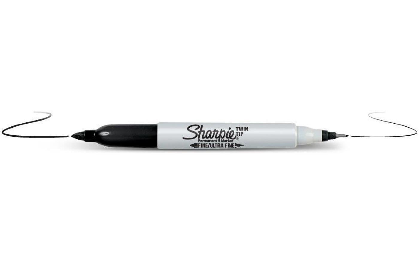 Sharpie Permanent-Marker Twin TIP 0.9 mm und 0.5 mm, Schwarz 1