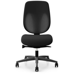 Giroflex Bürostuhl 353 mit Netzrücken, ohne Armlehnen, Schwarz