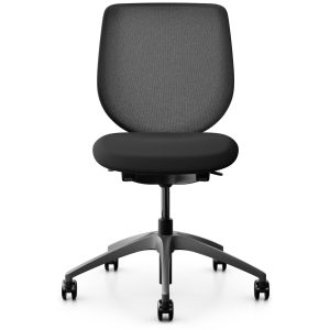 Giroflex Bürostuhl 313 mit Netzrücken, ohne Armlehnen, Schwarz