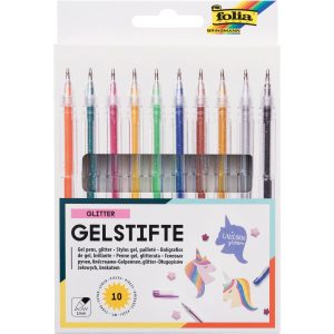 Folia Gelschreiber Glitter 10 Stifte