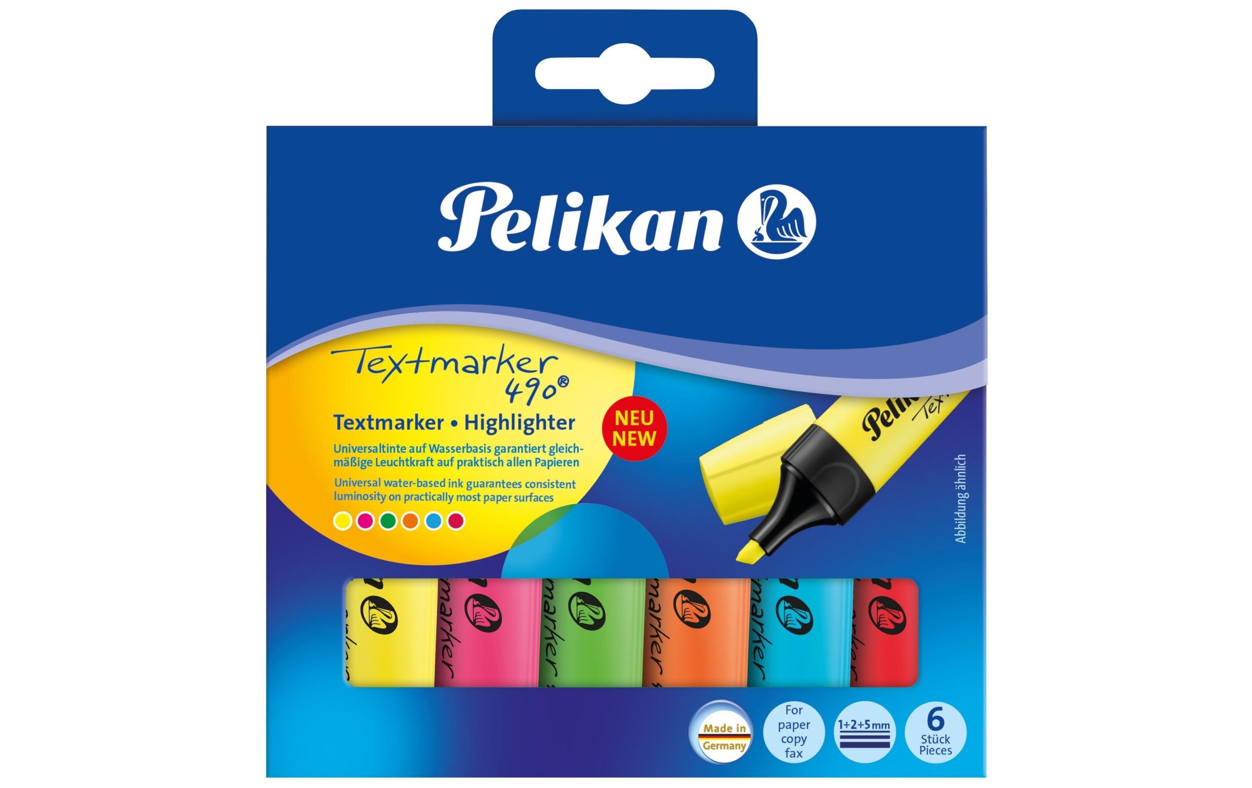 Pelikan Textmarker 490 Mehrfarbig, 6 Stück 2