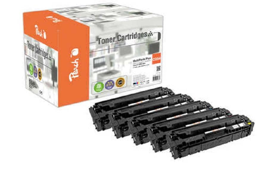 Peach Tonerset für Canon CRG-054 MultiPack Plus BK/C/M/Y 2