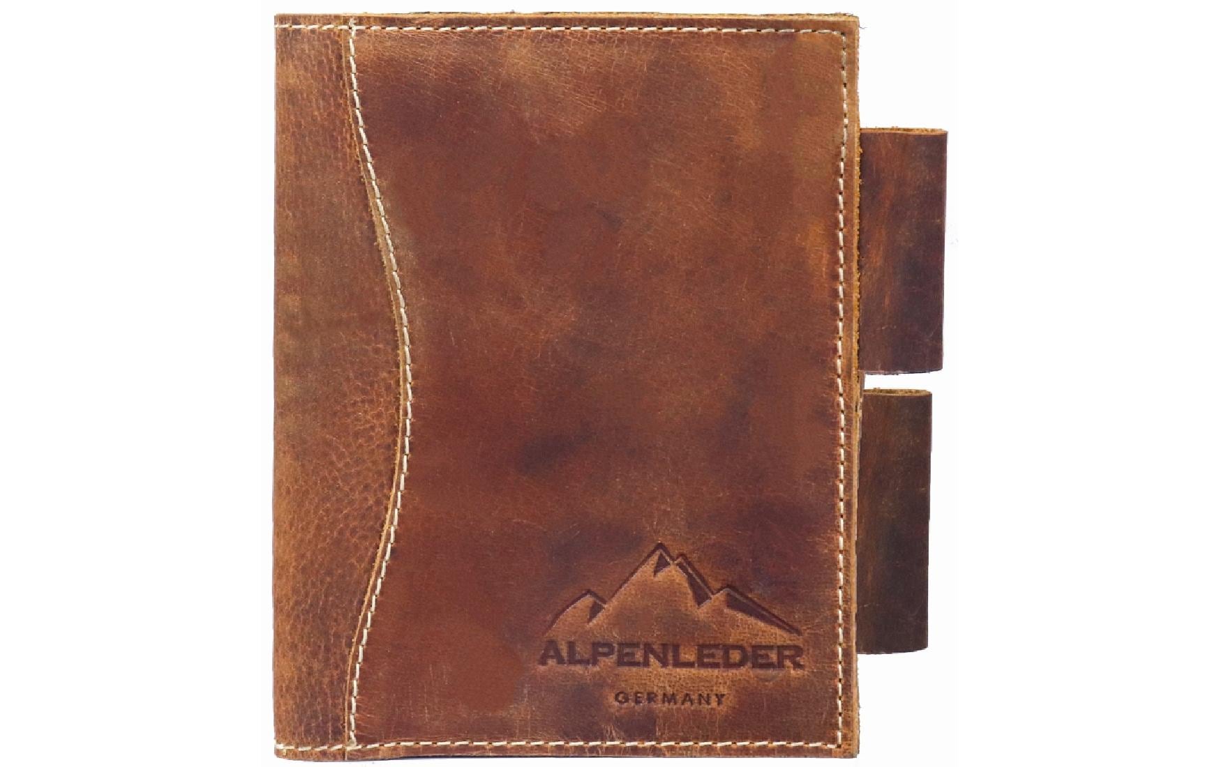 Alpenleder Notizbuch Goethe A6, liniert, Wild Camel 2