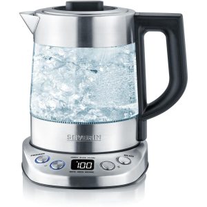 Severin Wasserkocher Delux Mini WK 3473 1 l, Silber/Transparent