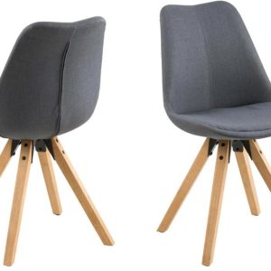 AC Design Stuhl Dima 2 Stück, Dunkelgrau