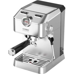Caso Siebträgermaschine Espresso Gourmet Silber
