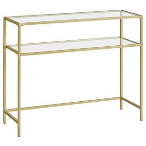 VASAGLE Konsolentisch 100 x 35 x 80 cm, Gold