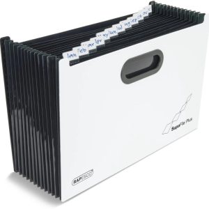 Rapesco Fächermappe Supafile A4+ Schwarz / Weiss