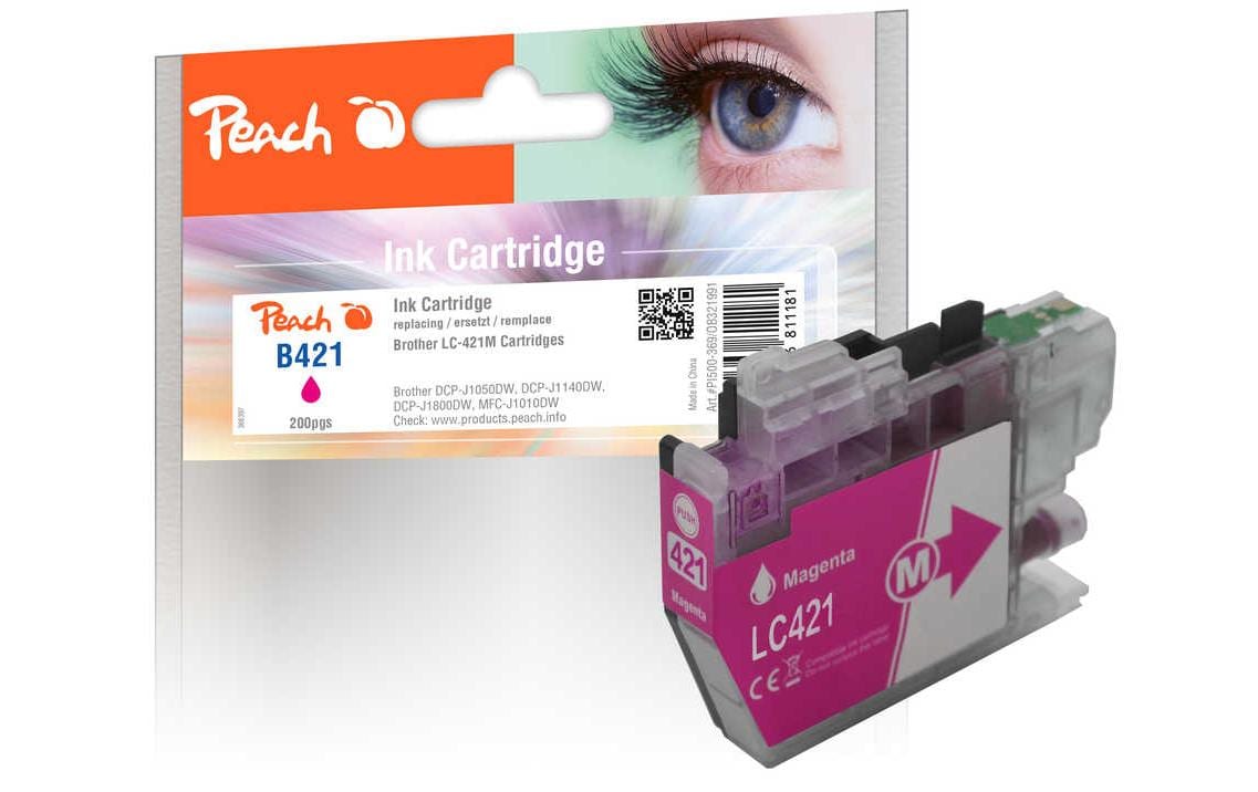Peach Tinte für Brother LC-421M Magenta 1