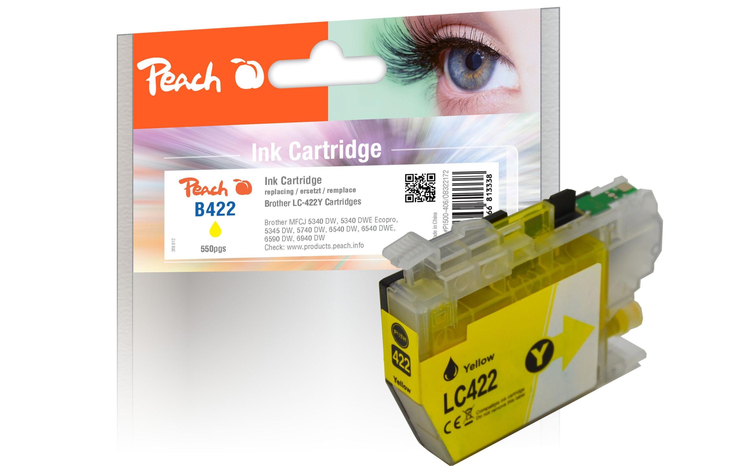 Peach Tinte für Brother LC-422Y Yellow 2 366875462 xxl3 scaled