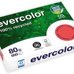 Clairefontaine Kopierpapier Evercolor A4, Rot, 80 g/m²,500 Blatt