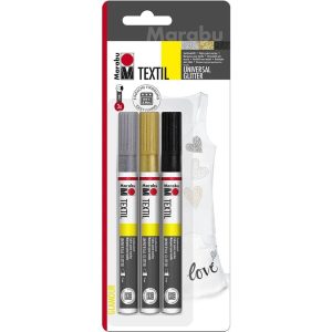 Marabu Textilmarker Painter Glitter 3 Stück