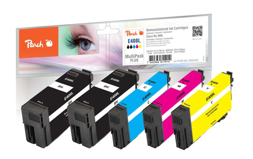 Peach Tinte für Epson No. 408 l MP Plus BK/C/M/Y 2