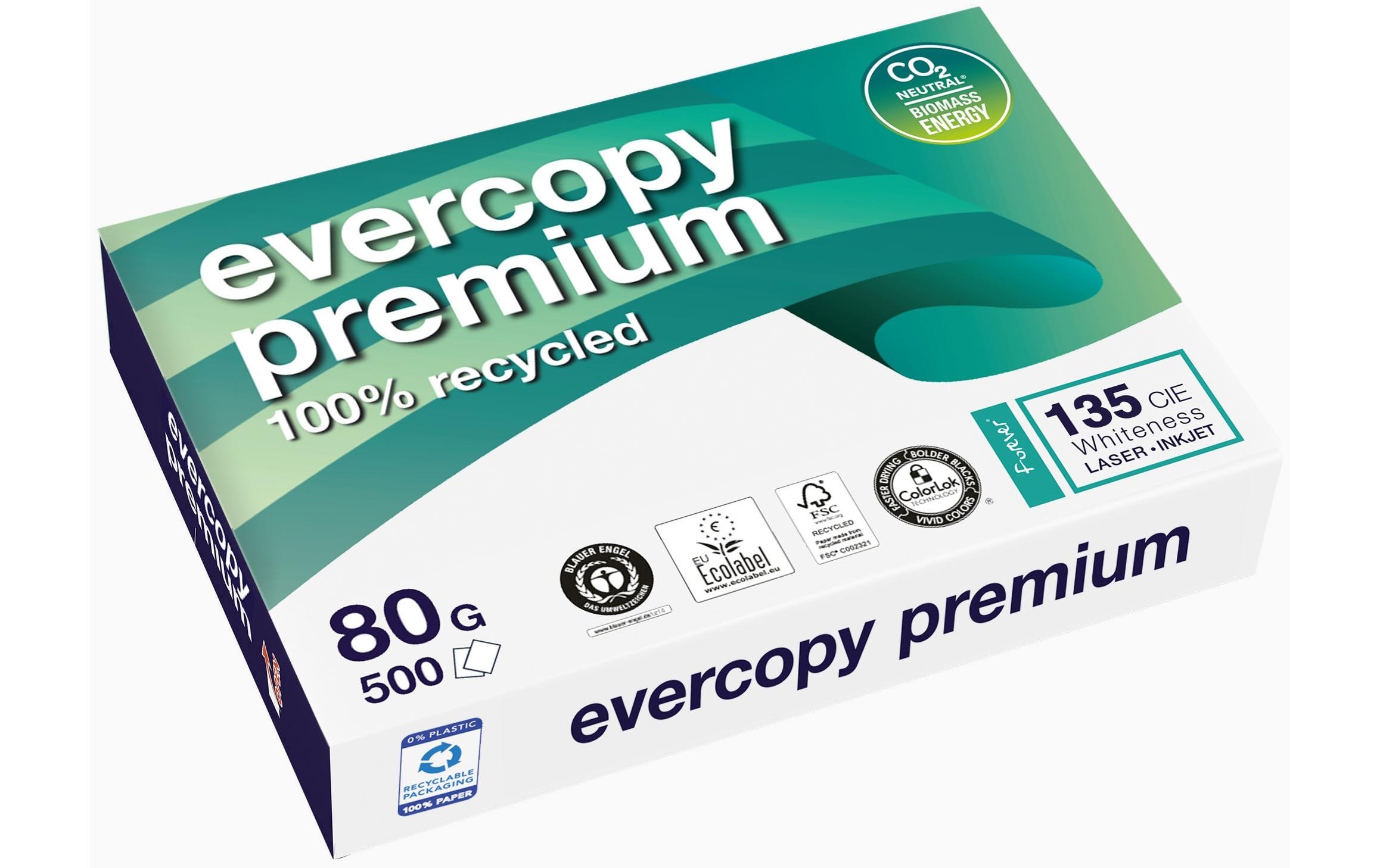 Evercopy Kopierpapier Premium A3, Weiss, 80 g/m², 500 Blatt 1