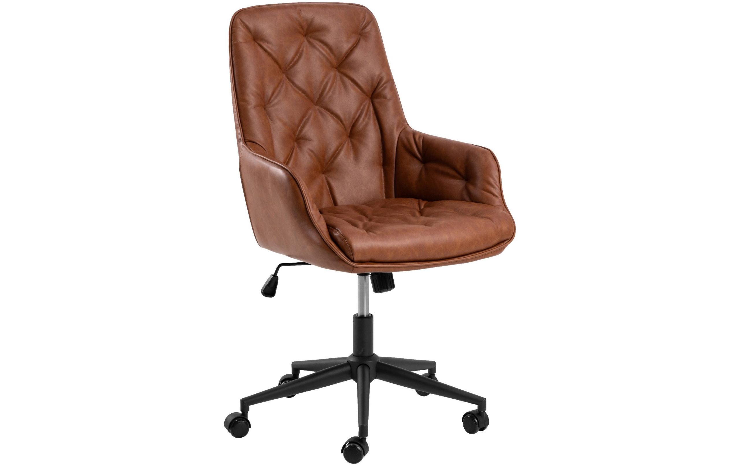 AC Design Bürostuhl Erik, mit Polsterrücken und Armlehnen, Cognac 2 372176595 xxl3 scaled