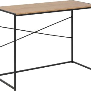 AC Design Tisch Seaford, Schwarz matt / Wildeiche matt