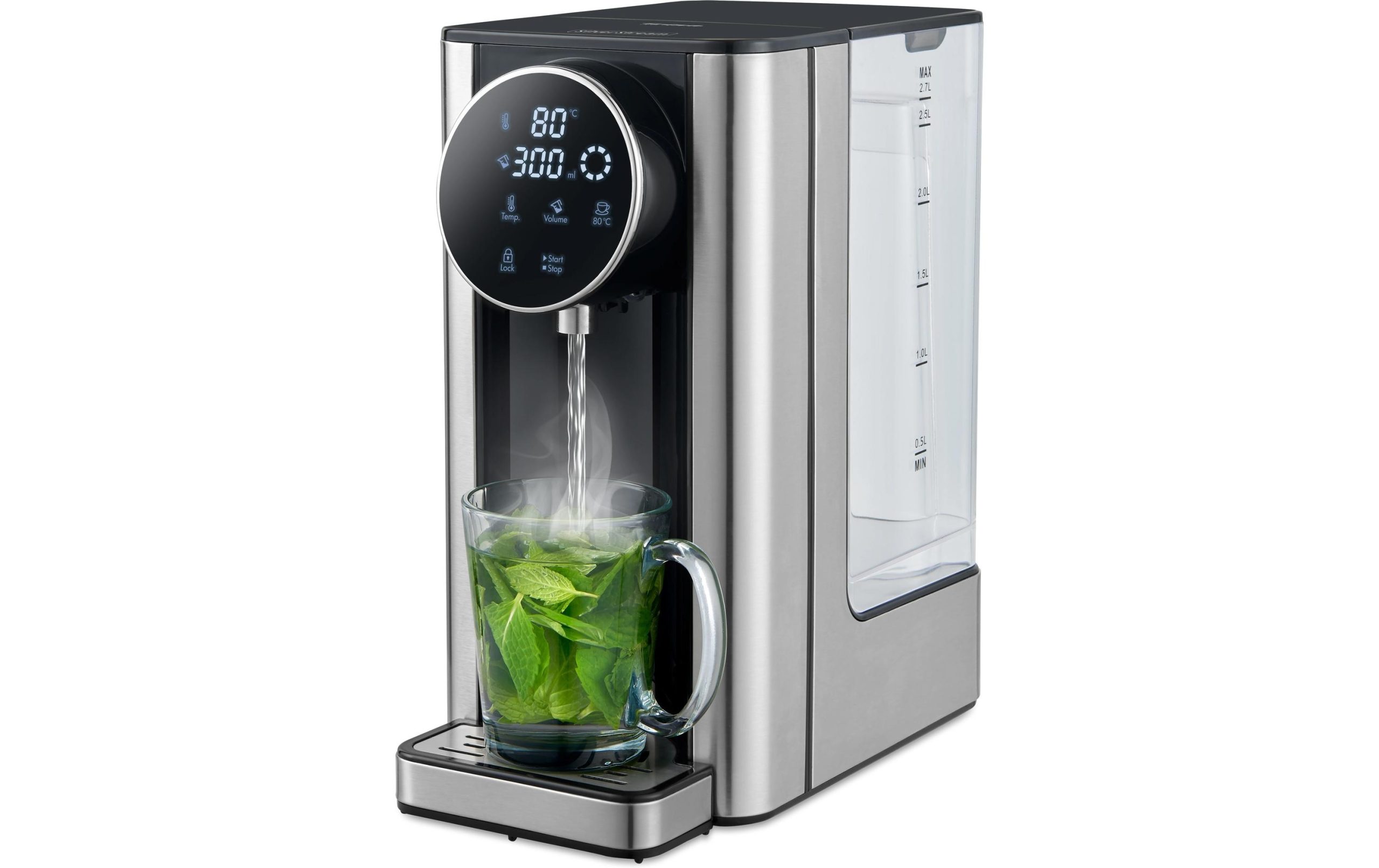 Trisa Heisswasserspender Silver Stream 2.7 l, Schwarz/Silber 3 Trisa Heisswasserspender Silver Stream 2.7 l, Schwarz/Silber