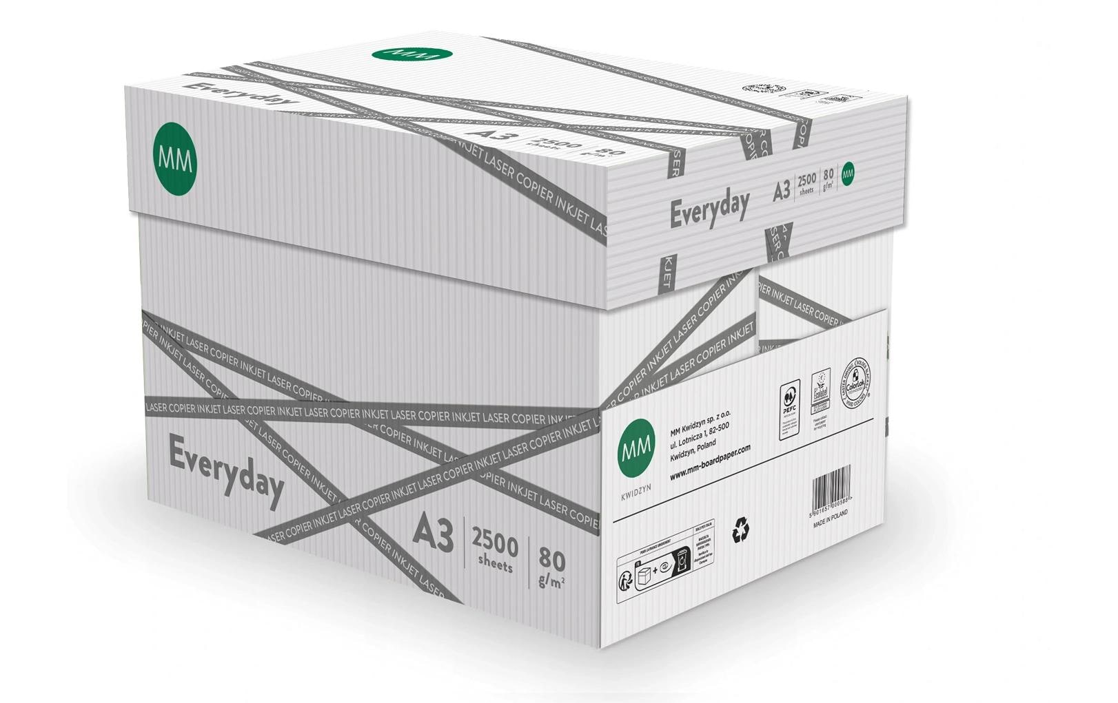360 Kopierpapier Everyday A3, Weiss, 80 g/m², 1 Palette 2