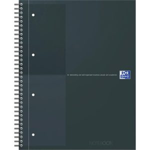 Oxford Notizbuch A4, Liniert, Schwarz