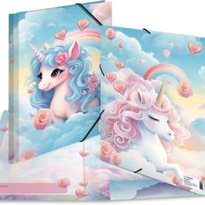 HERMA Sammelmappe A4 Karton Happy Unicorns Mehrfarbig