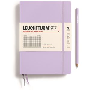 Leuchtturm Notizbuch Medium A5, Kariert, Lila
