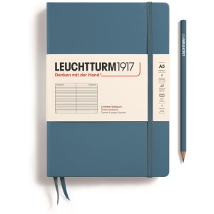 Leuchtturm Notizbuch Medium A5, Liniert, Blau