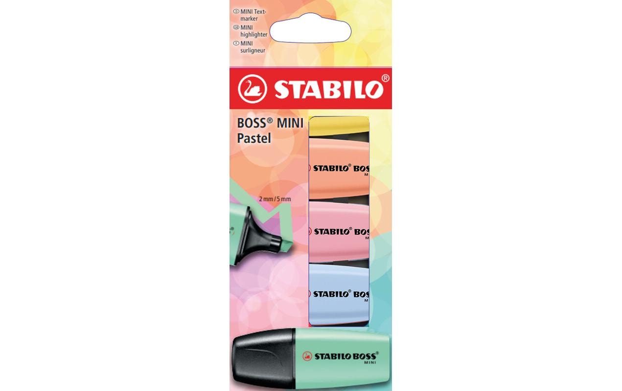STABILO Textmarker Boss Mini Pastell 5er Etui 3 STABILO Textmarker Boss Mini Pastell 5er Etui
