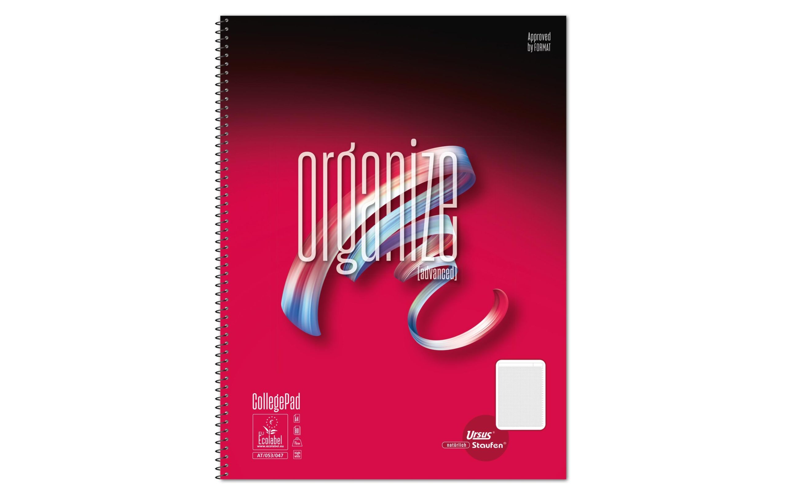 Ursusgreen Notizbuch Organize Spiral A4, 80 Blatt, kariert 2 387548212 xxl3 scaled
