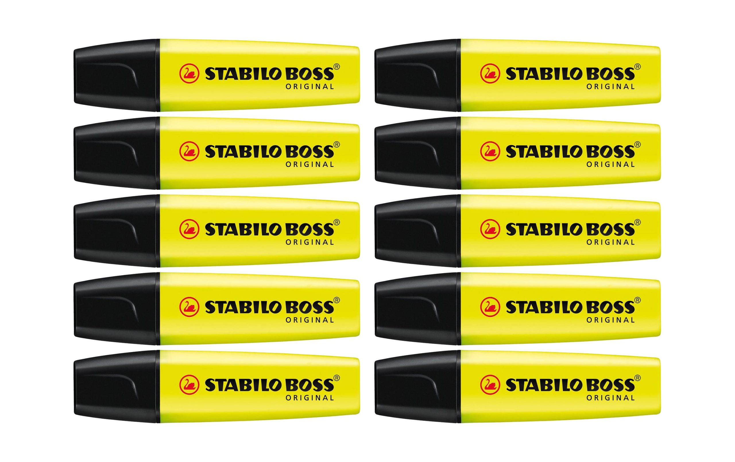 STABILO Textmarker Boss Original 10 Stück, Gelb 3 STABILO Textmarker Boss Original 10 Stück, Gelb