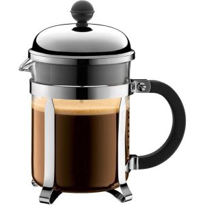 Bodum Kaffeebereiter Chambord Verchromt, Schwarz, 0.5 l