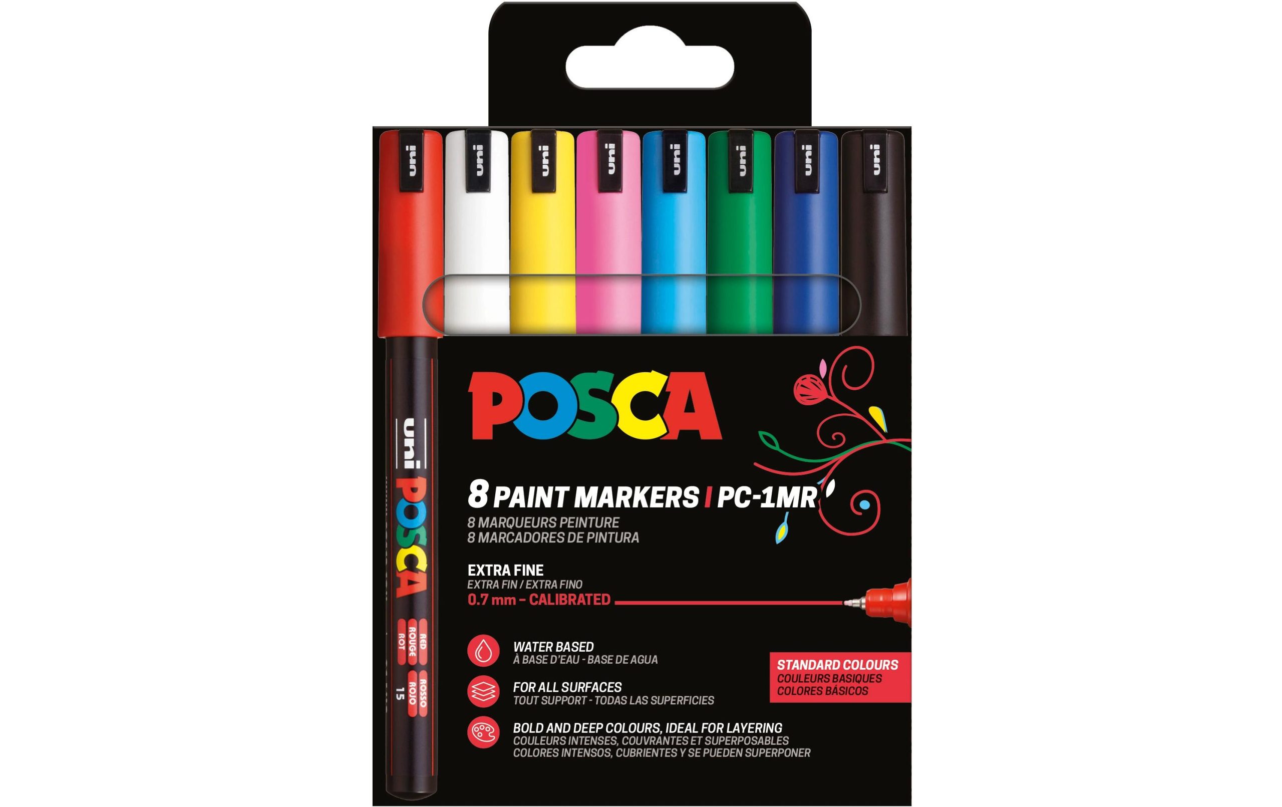 Uni Permanent-Marker POSCA 0.7 mm, 8 Stück 2 390377122 xxl3 scaled