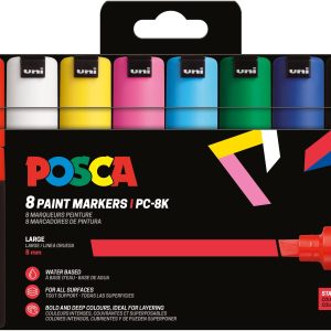 Uni Permanent-Marker POSCA 8 mm, 8 Stück