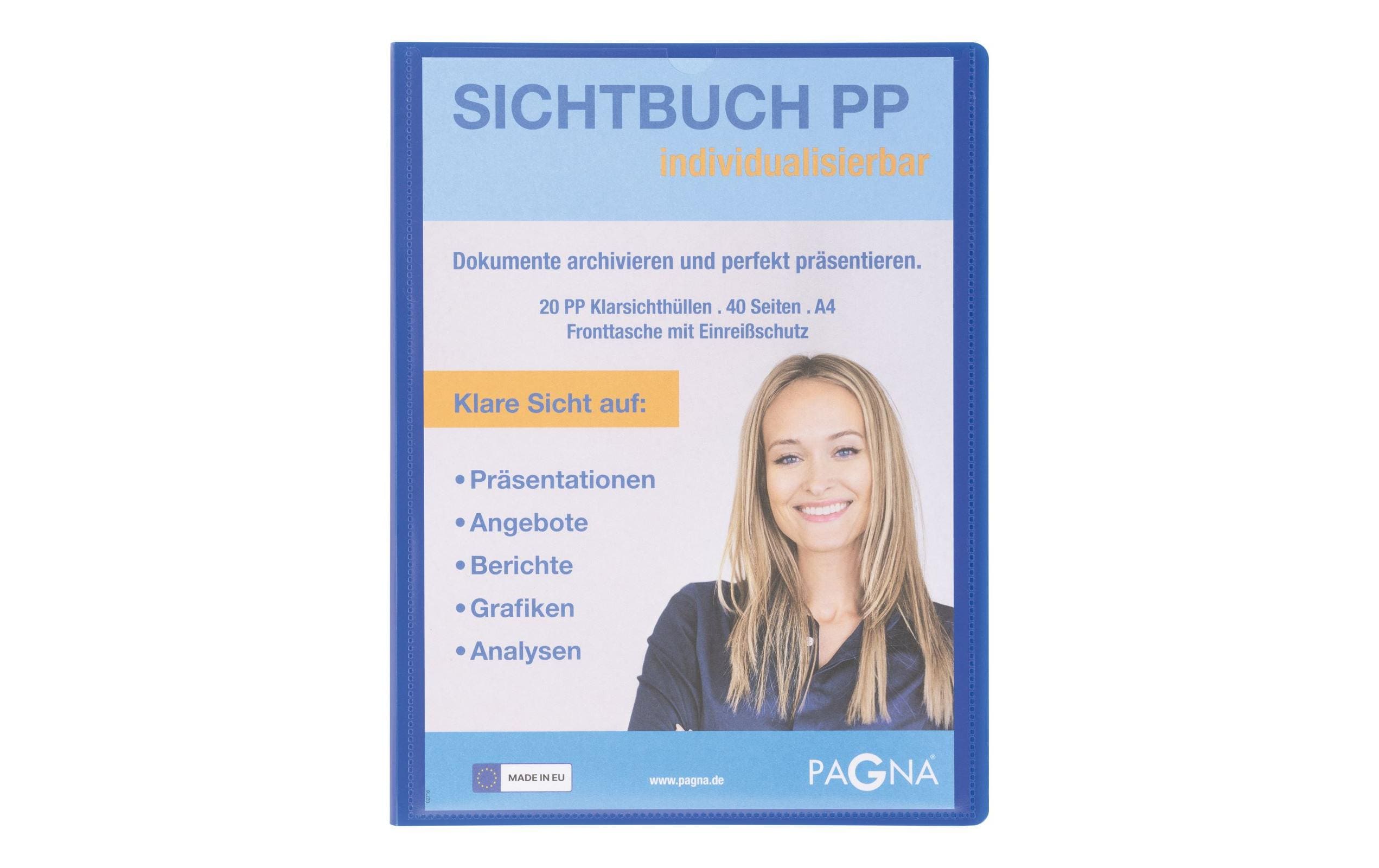 Pagna Sichtbuch mit Fronttasche, Office A4 Blau 3 Pagna Sichtbuch mit Fronttasche, Office A4 Blau