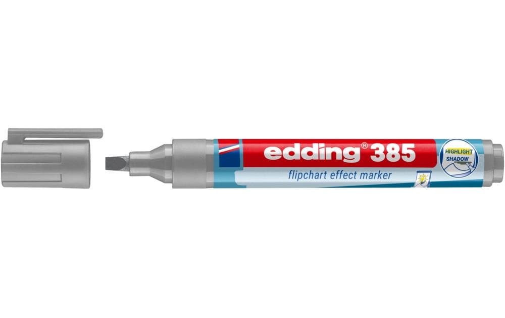 edding Flipchart-Marker 385 Silbergrau 1