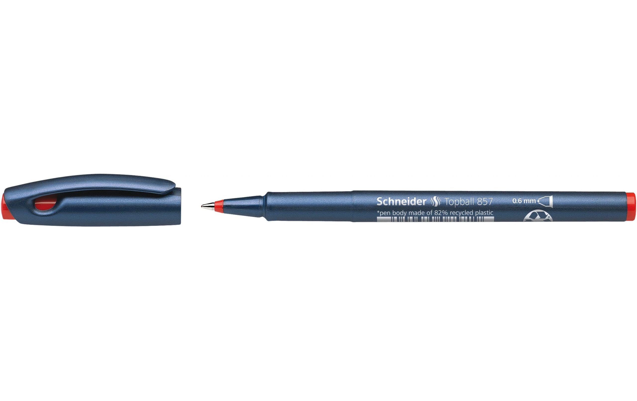 Schneider Rollerball Topball 857 0.6 mm, Rot 3 Schneider Rollerball Topball 857 0.6 mm, Rot