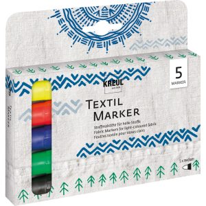 Kreul Textilmarker medium 5er Set