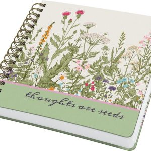 Jolie Spiral-Notizbuch Wild Herbs, 23.4 x 21.5 cm, Dot, Grün/Weiss