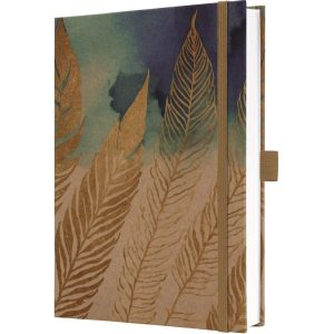 Jolie Notizbuch Pure Feathers, A5, Liniert, Braun