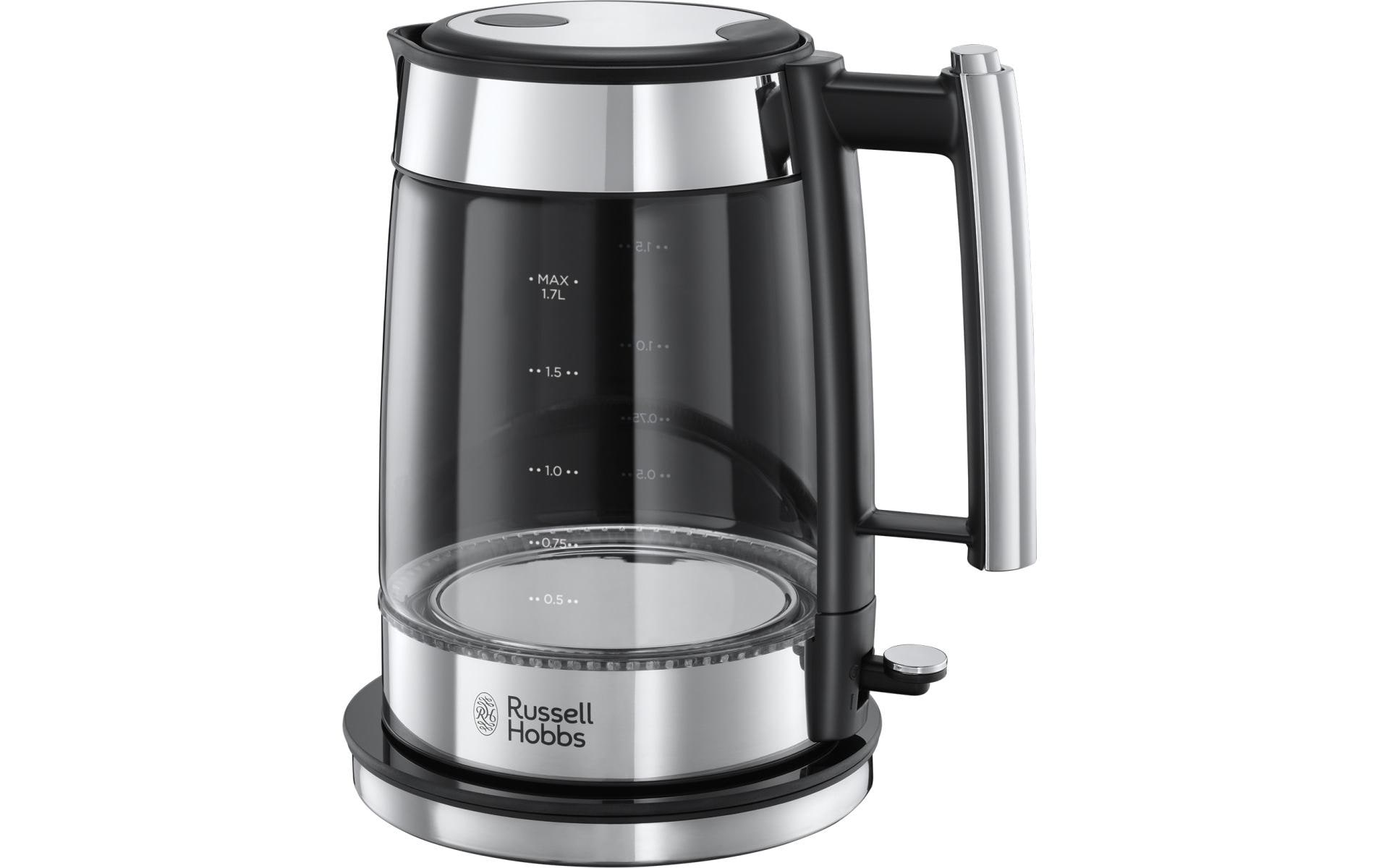 Russell Hobbs Wasserkocher Elegance 1.7 l, Silber/Transparent 1