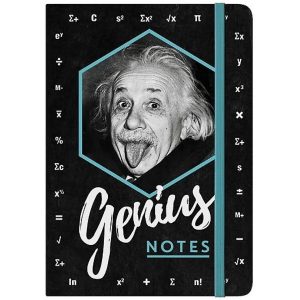 Nostalgic Art Notizheft Genius A5, Dot, Schwarz/Weiss