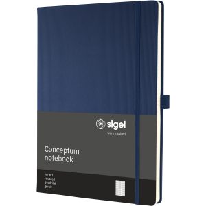 Sigel Notizbuch Conceptum A4, Kariert, Blau