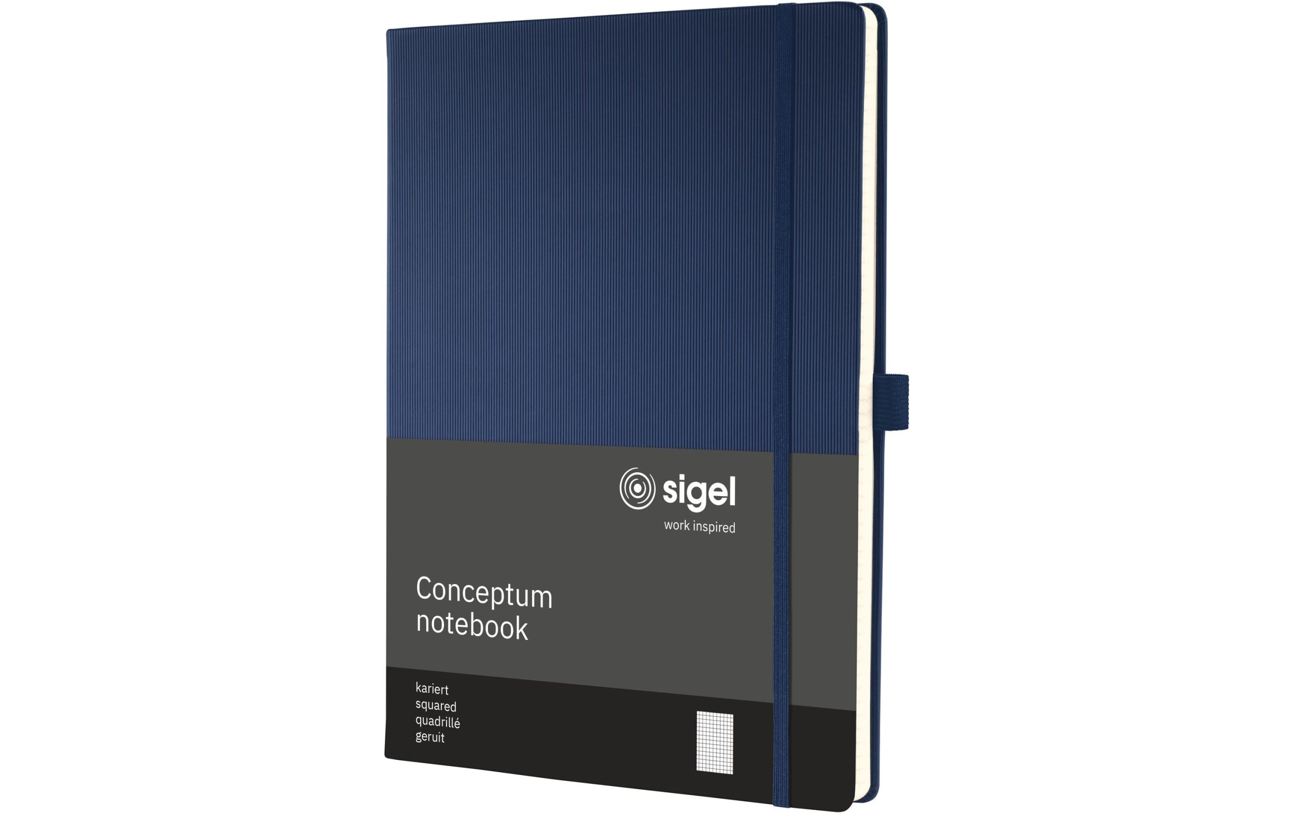 Sigel Notizbuch Conceptum A4, Kariert, Blau 3 Sigel Notizbuch Conceptum A4, Kariert, Blau