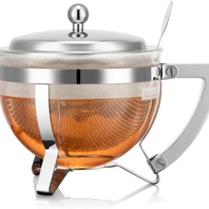 Bodum Teekanne mit Metallgriff Chambord Verchromt, 1 l