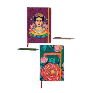 Clairefontaine Notizbuch Frida Kahlo assortiert, A5, Liniert, Mehrfarbig