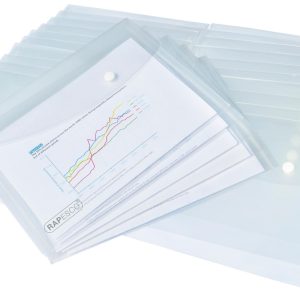Rapesco Dokumentenmappe A5, Transparent, 50 Stück