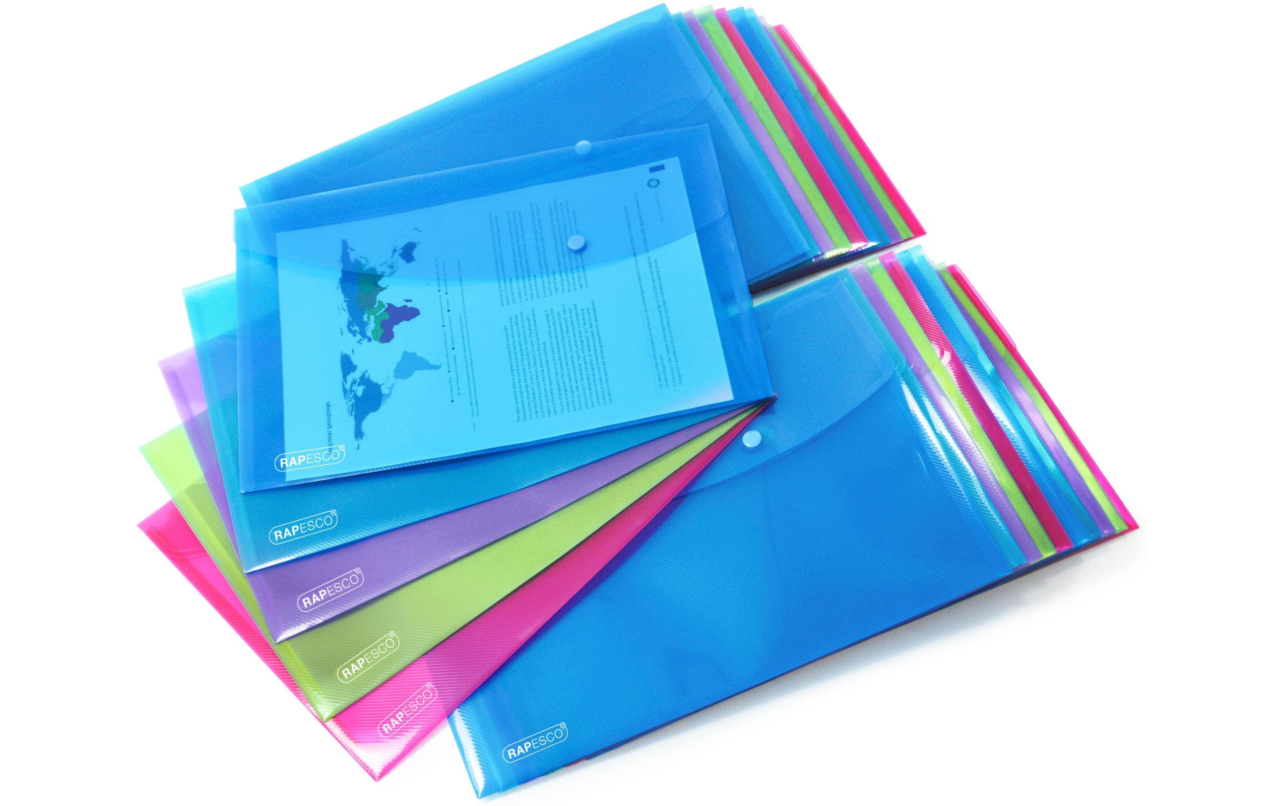 Rapesco Dokumentenmappe A4+, assortierte Farben, 40 Stück 2