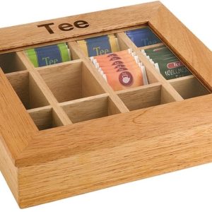 APS Teebox mit 12 Kammern Hellbraun