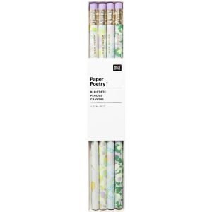 Rico Design Bleistift Set, Blumen 4 Stück
