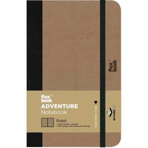 Flexbook Adventure Notebook 9 x 14 cm, Liniert, Camel
